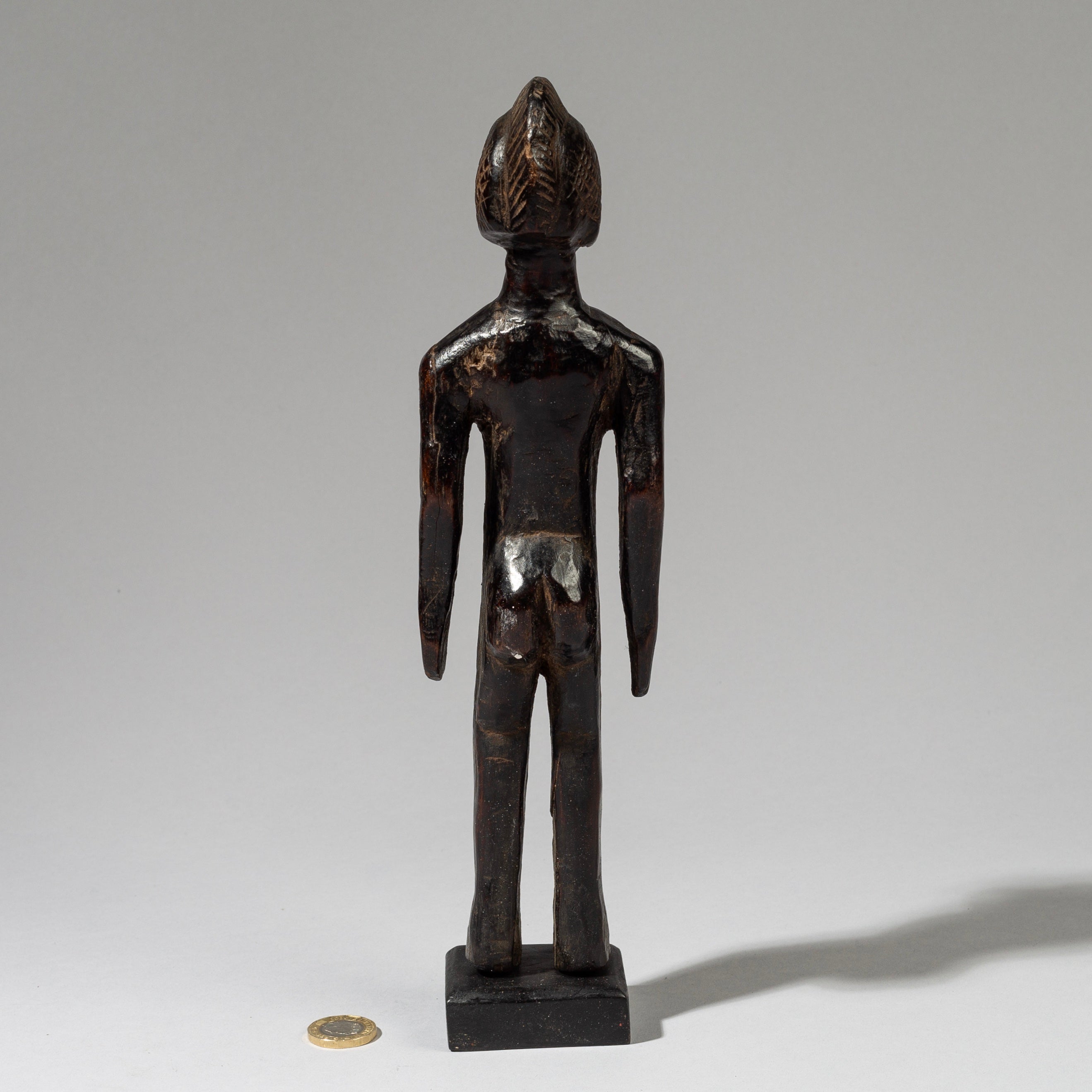 A TALL + ELEGANT ALTAR FIGURE, MOSSI TRIBE OF BURKINA FASO W.AFRICA ( No 526)