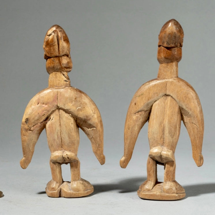 SD *A MUSCULAR PAIR OF VENAVI DOLLS FROM EWE TRIBE TOGO, W. AFRICA(No 4382)