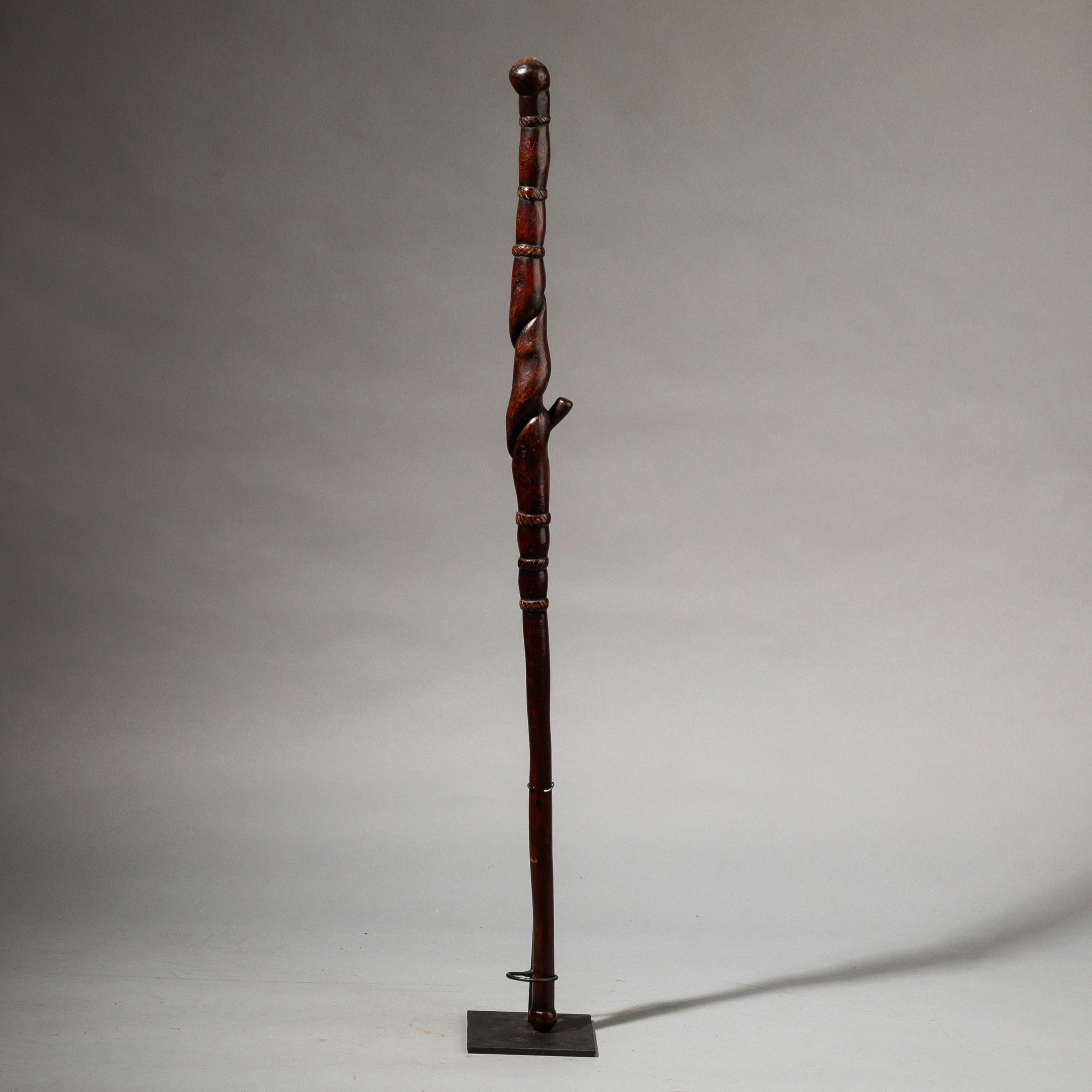 A BEAUTIFULLY SCULPTURAL WALKING STICK FROM TANZANIA EAST AFRICA ( No 746)