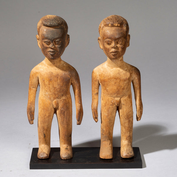 LARGER THAN AVERAGE PAIR OF EWE VENAVI TWIN DOLLS FROM GHANA W AFRICA ( No 334)